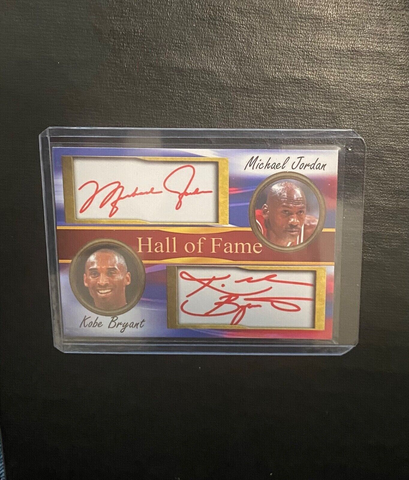 Kobe Bryant And Michael Jordan Dual Hall of Fame  Novelty Card