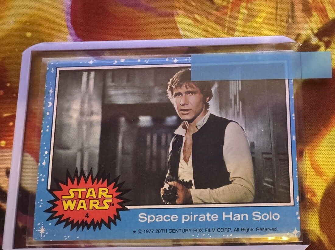 Topps Star Wars 1977 Blue Series 1 Card 4 Han Solo Space Not Graded- Very Rare