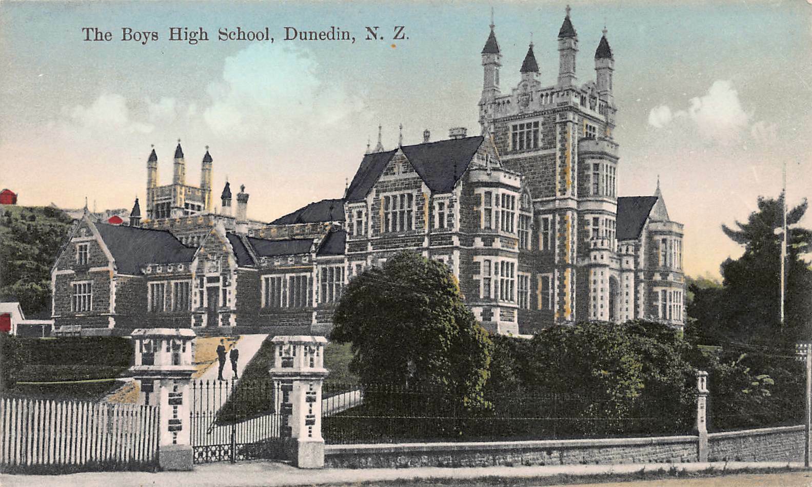 The Boys High School, Dunedin, New Zealand, Early Postcard
