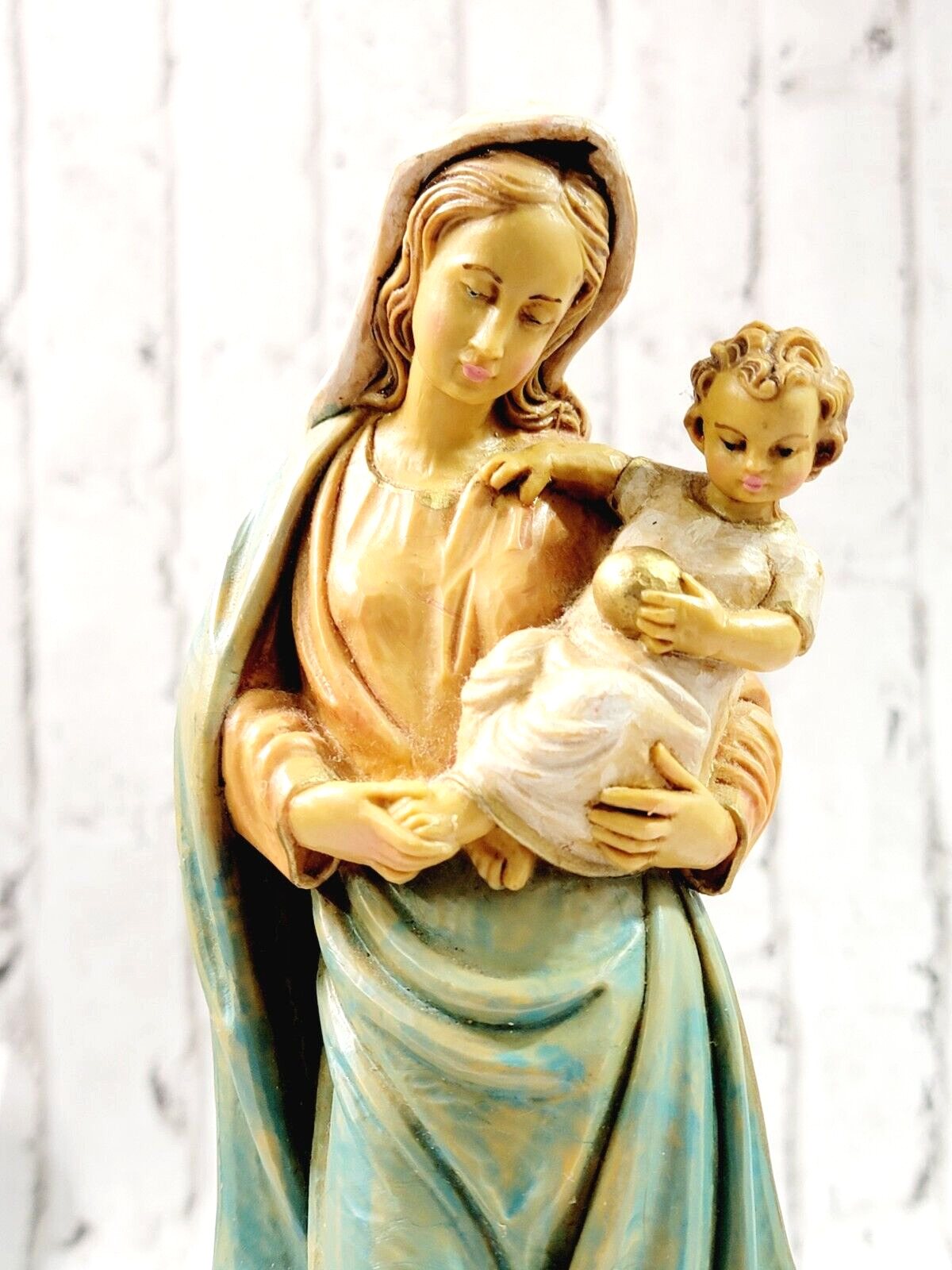 Vintage H Malsiner Italy Virgin Mary & Child Madonna Baby Jesus 9.5\