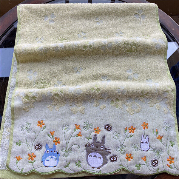 Miyazaki Hayao Ghibli Totoro with flower Face Towel Bath Towel 80cm*35CM