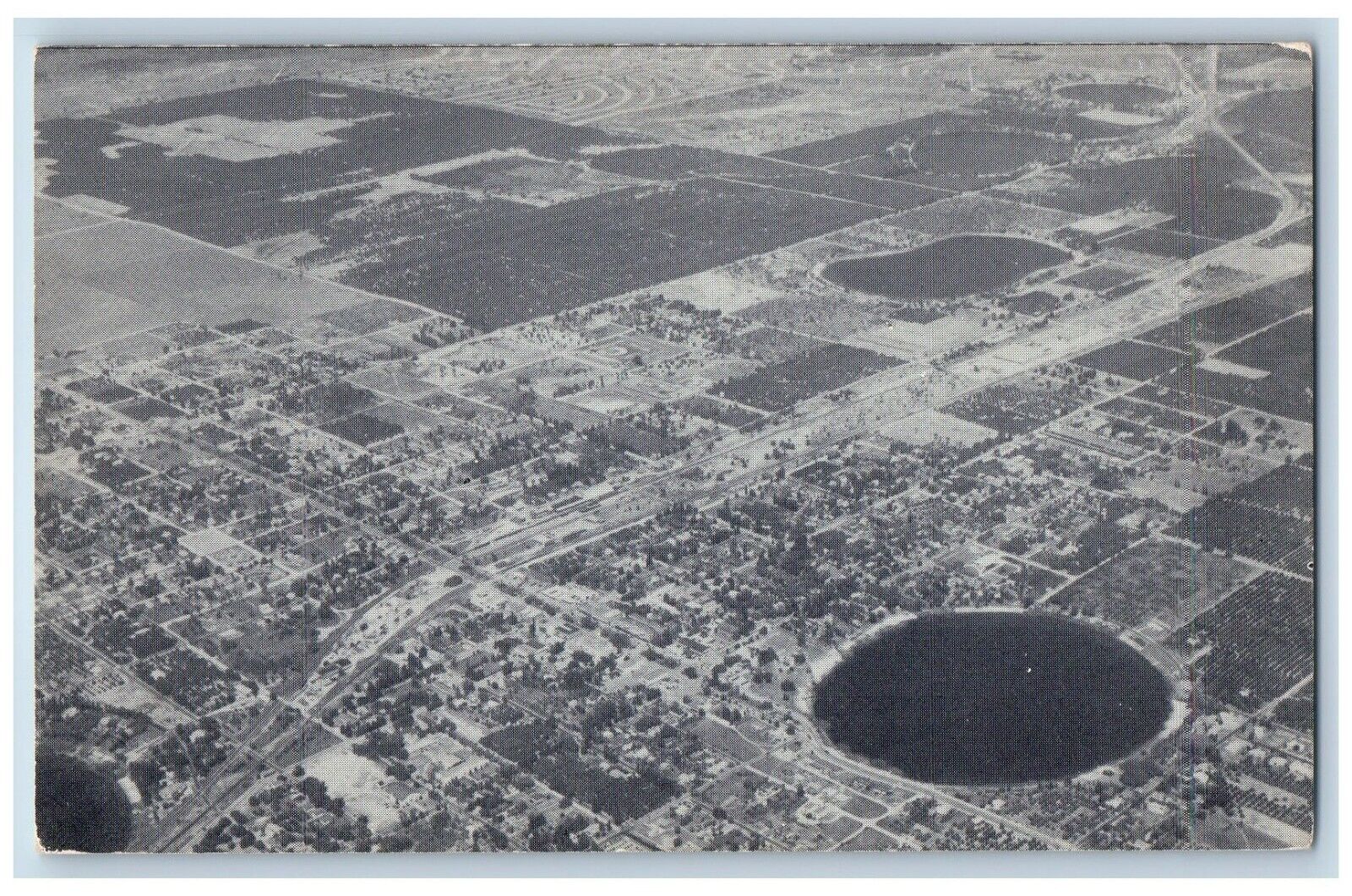 Avon Park Florida Postcard Aerial View Lovely City Citrus Highlands 1940 Vintage