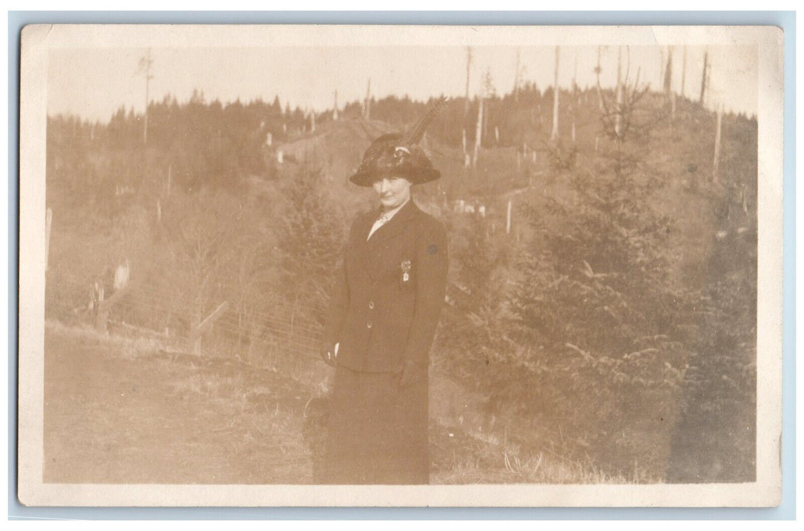 Seattle Washington WA Postcard Mrs. Grant Wearing Hat c1920\'s RPPC Photo