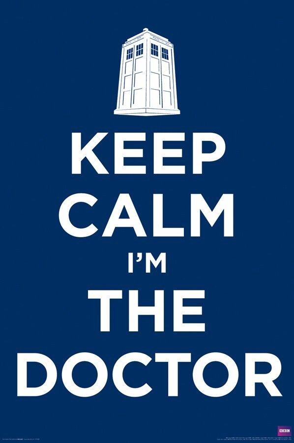 DOCTOR WHO POSTER ~ KEEP CALM I'M THE DOCTOR 24x36 DR TV Tardis BBC