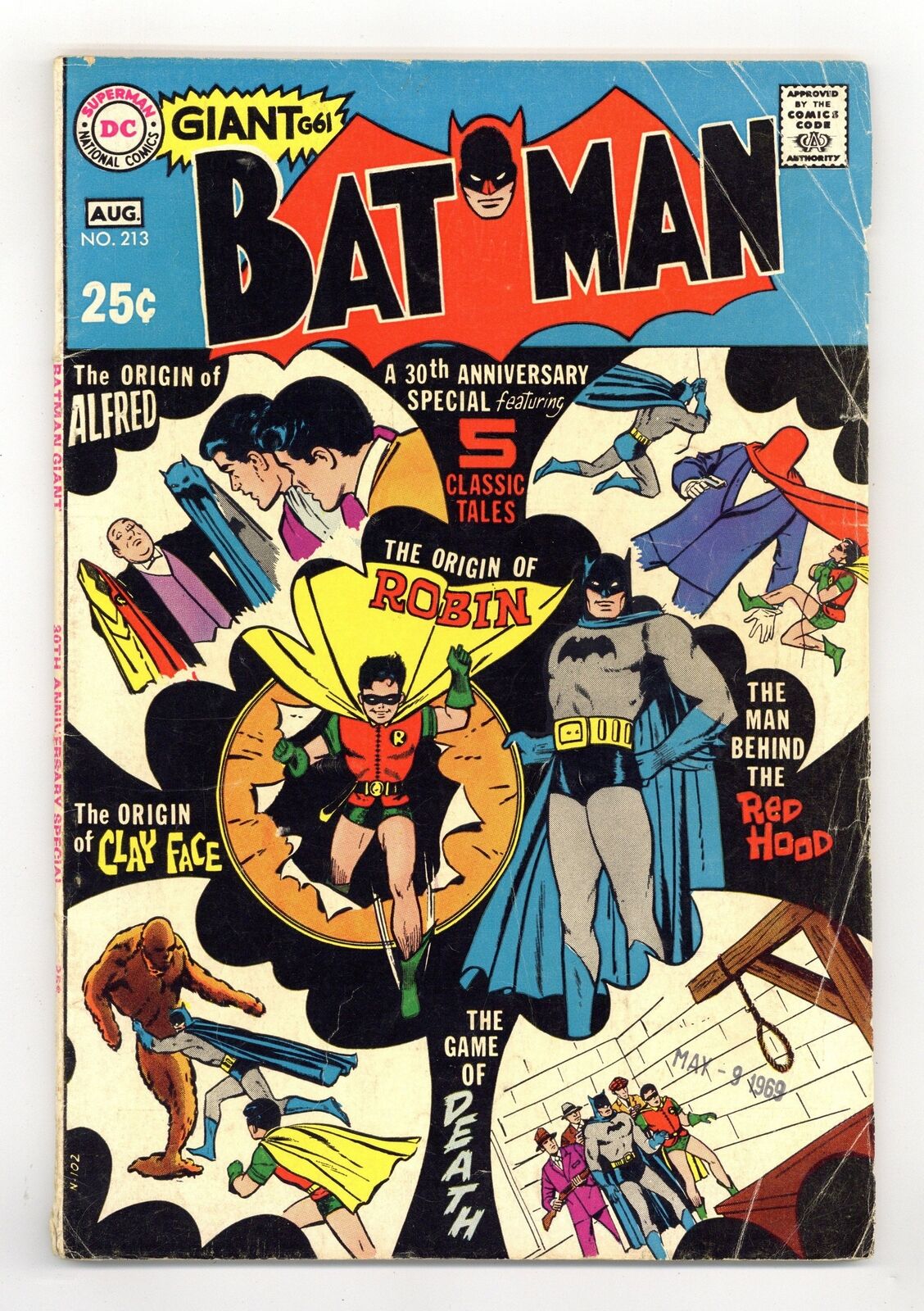 Batman #213 VG- 3.5 1969