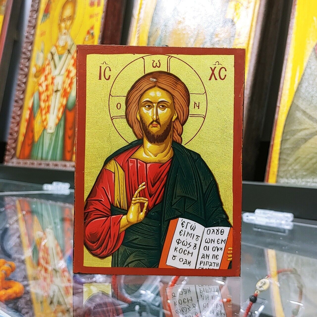 Jesus Christ Greek Orthodox Hand Painted Icon