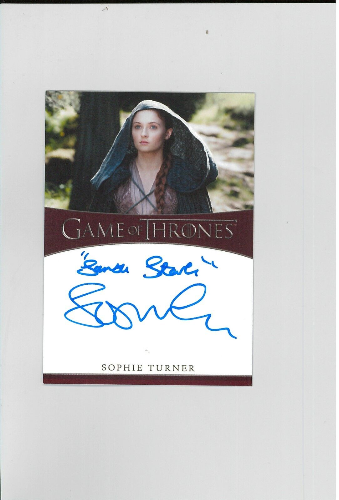 Sophie Turner Auto INSCRIPTION Game of Thrones Autograph X-MEN Dark Phoenix