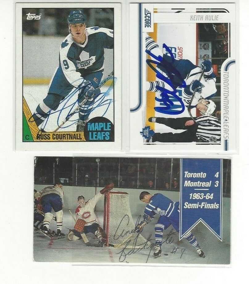  2011-12 Score #438 Keith Aulie Signed Hockey Card Toronto Maple Leafs 