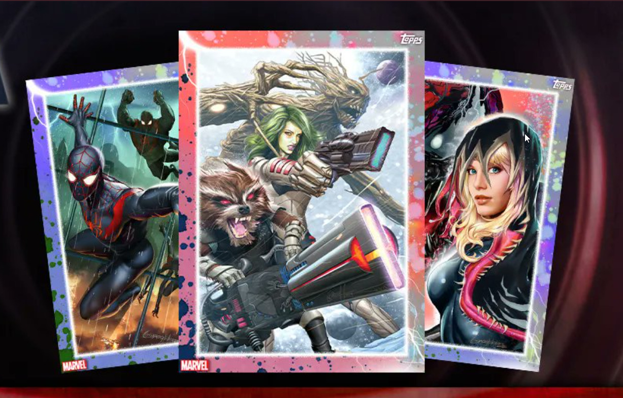 Topps Marvel Collect Artist Spotlight Greg Horn Blue & Red Energy Set 18 Cards