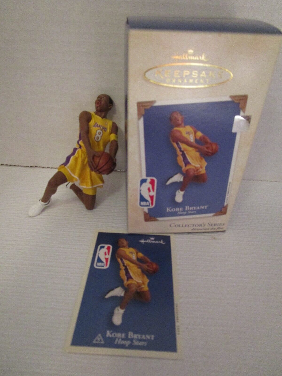 Hallmark Keepsake NBA Kobe Bryant L.A. Lakers Hoop Stars NEW 2003 w/Trading Card