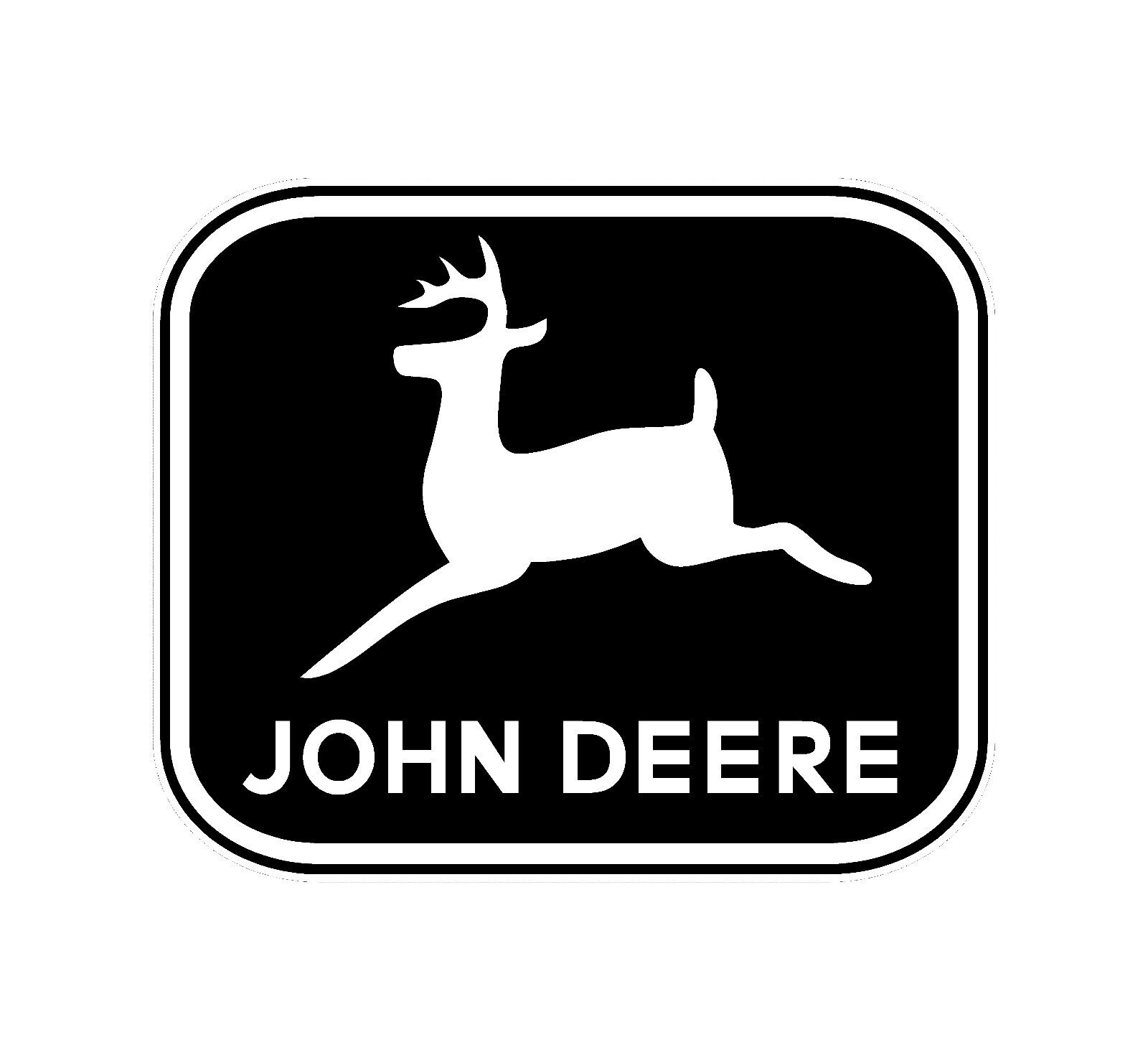 John Deere Vintage Black 1960s Redrawn Emblem for 301A & 300 Backhoe Sticker Dkl