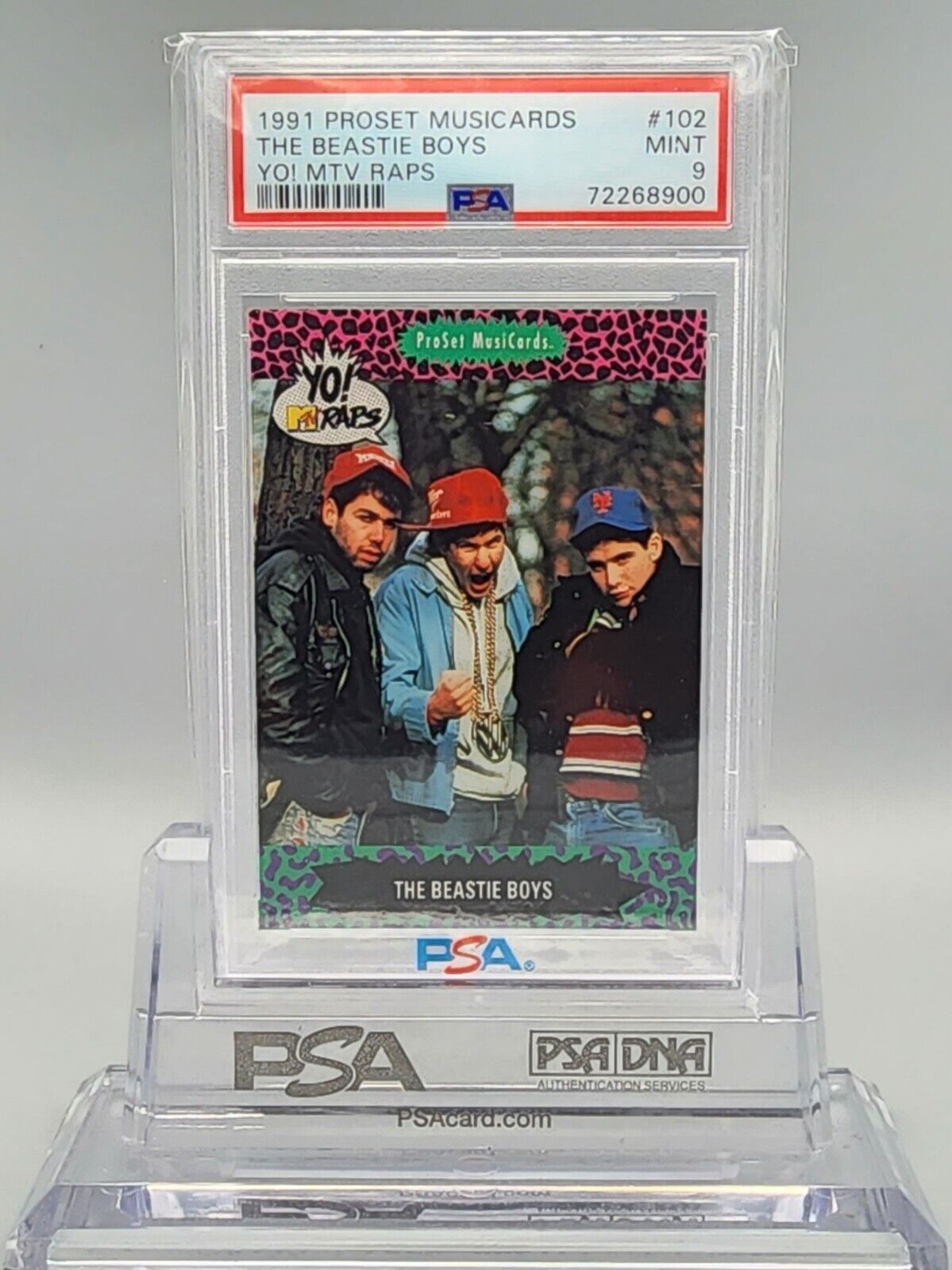 The Beastie Boys 1991 Pro Set Musicards #102 Yo MTV Raps PSA 9 Mint