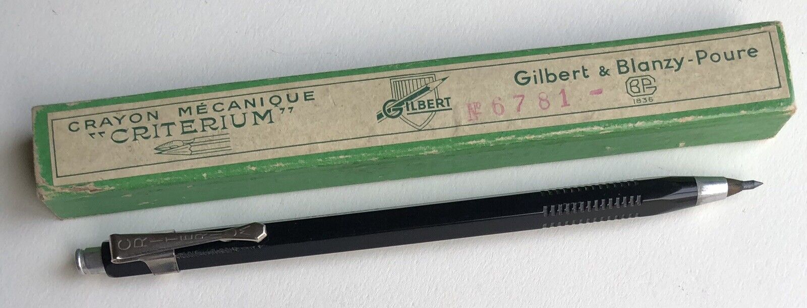 Vintage GILBERT & BLANZY-POURE Criterium 2mm Mechanical Drafting Pencil Clutch