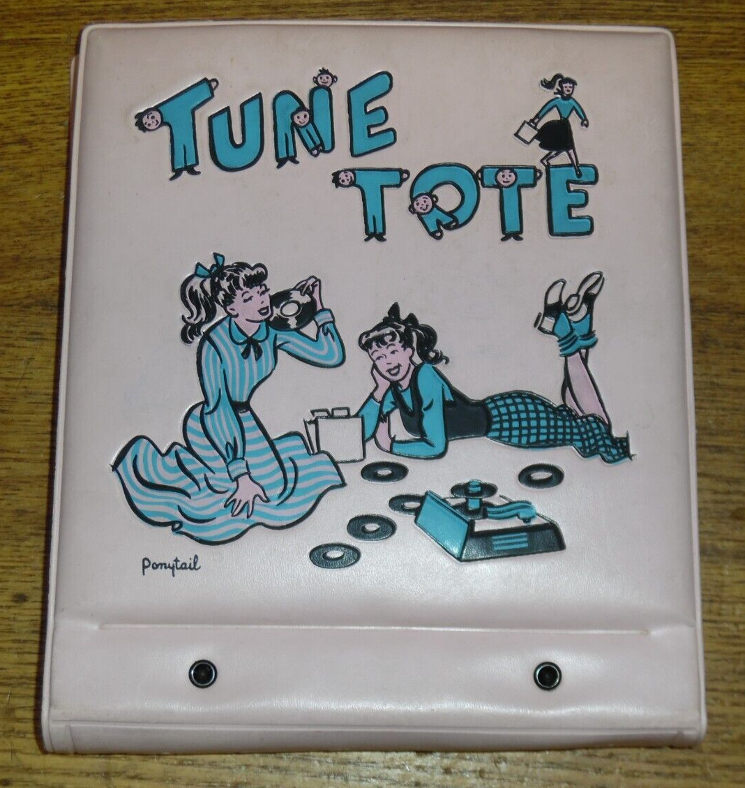 Vintage Pink Ponytail Tune Tote Record Holder