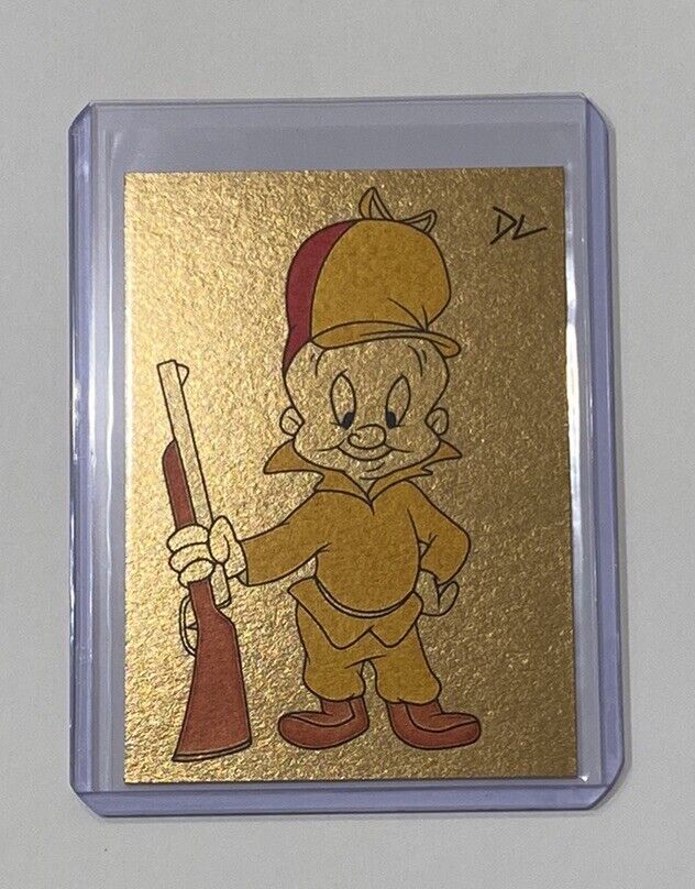 Elmer Fudd Gold Plated Limited Artist Signed “Looney Tunes” Trading Card 1/1