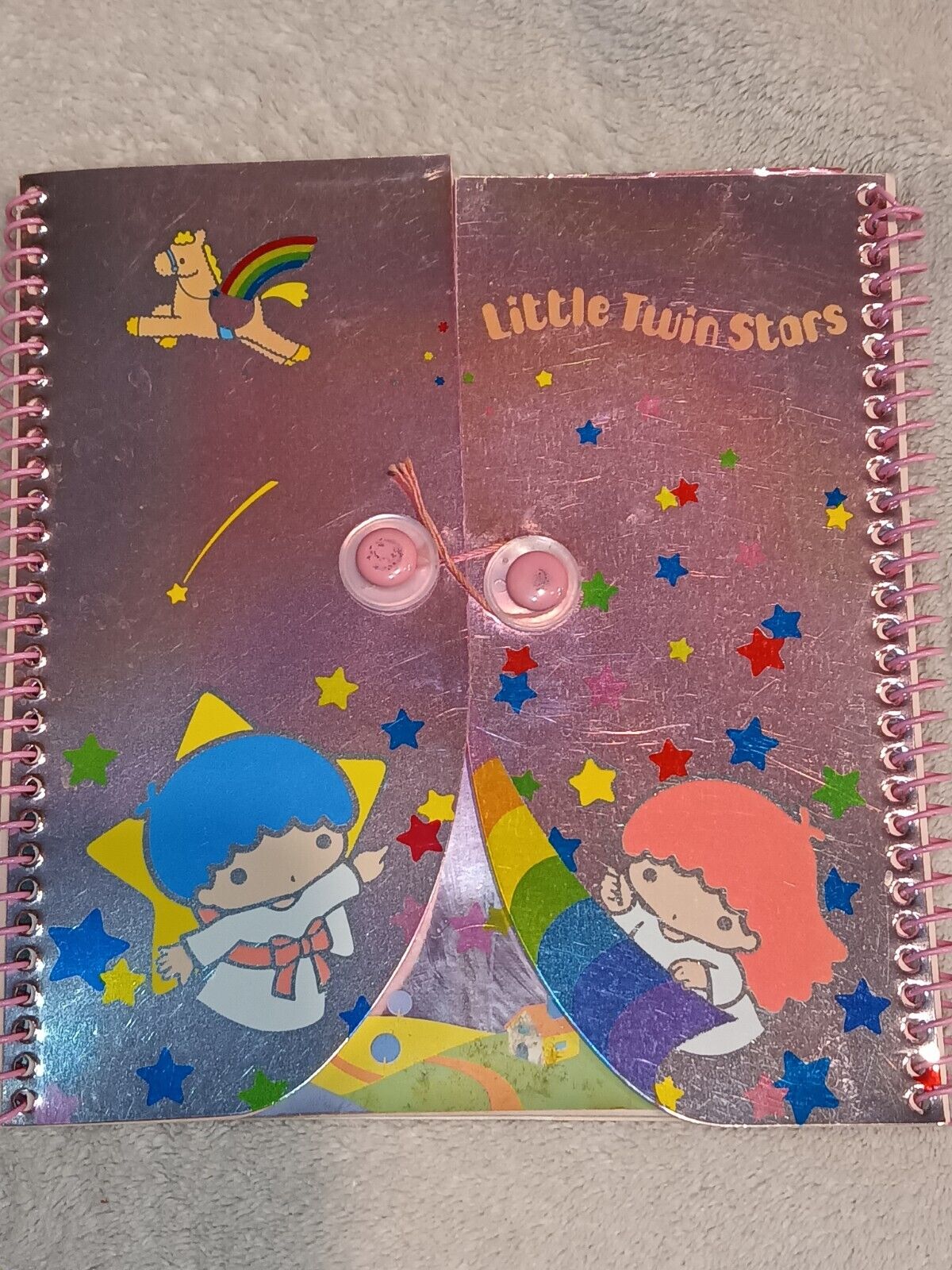 New Vintage 1976 1984 Sanrio Little Twin Stars  Notebook Lined
