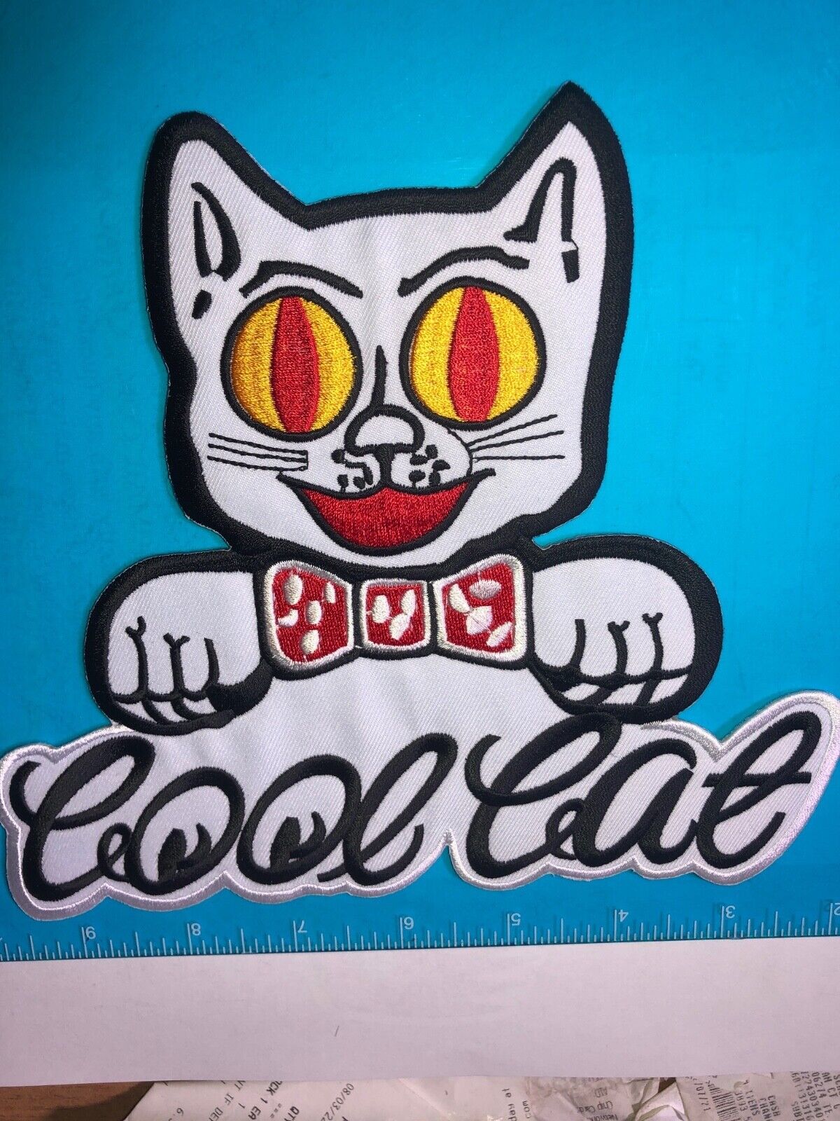 KOOL KAT PATCHES Embroidered IRON - ON COOL CAT LARGE / SMALL YOU GET TW0