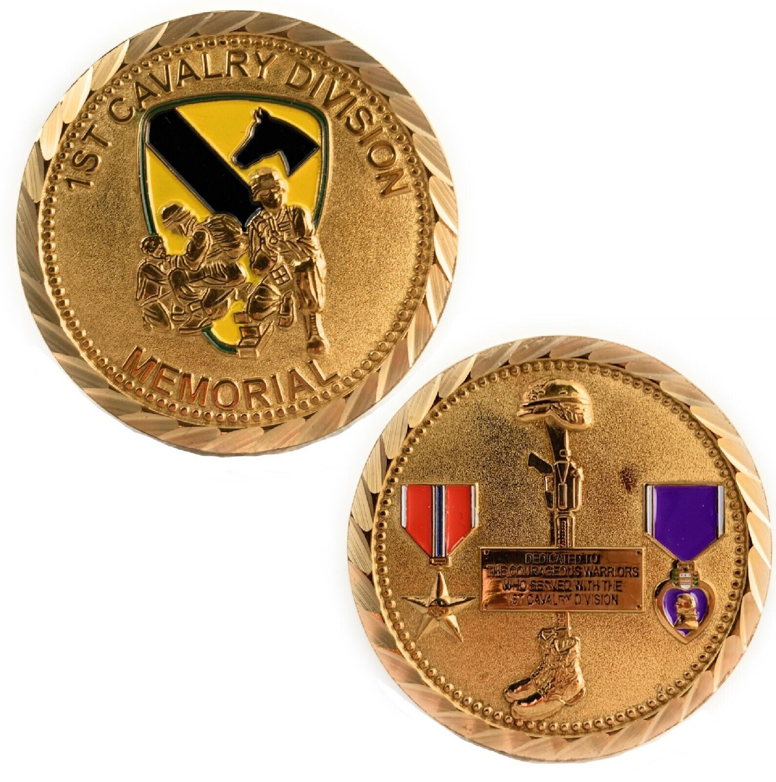 🌟US Army 1st Cavalry Challenge Coin, 1st Cav Memorial Veteren Vet Soldier Coin