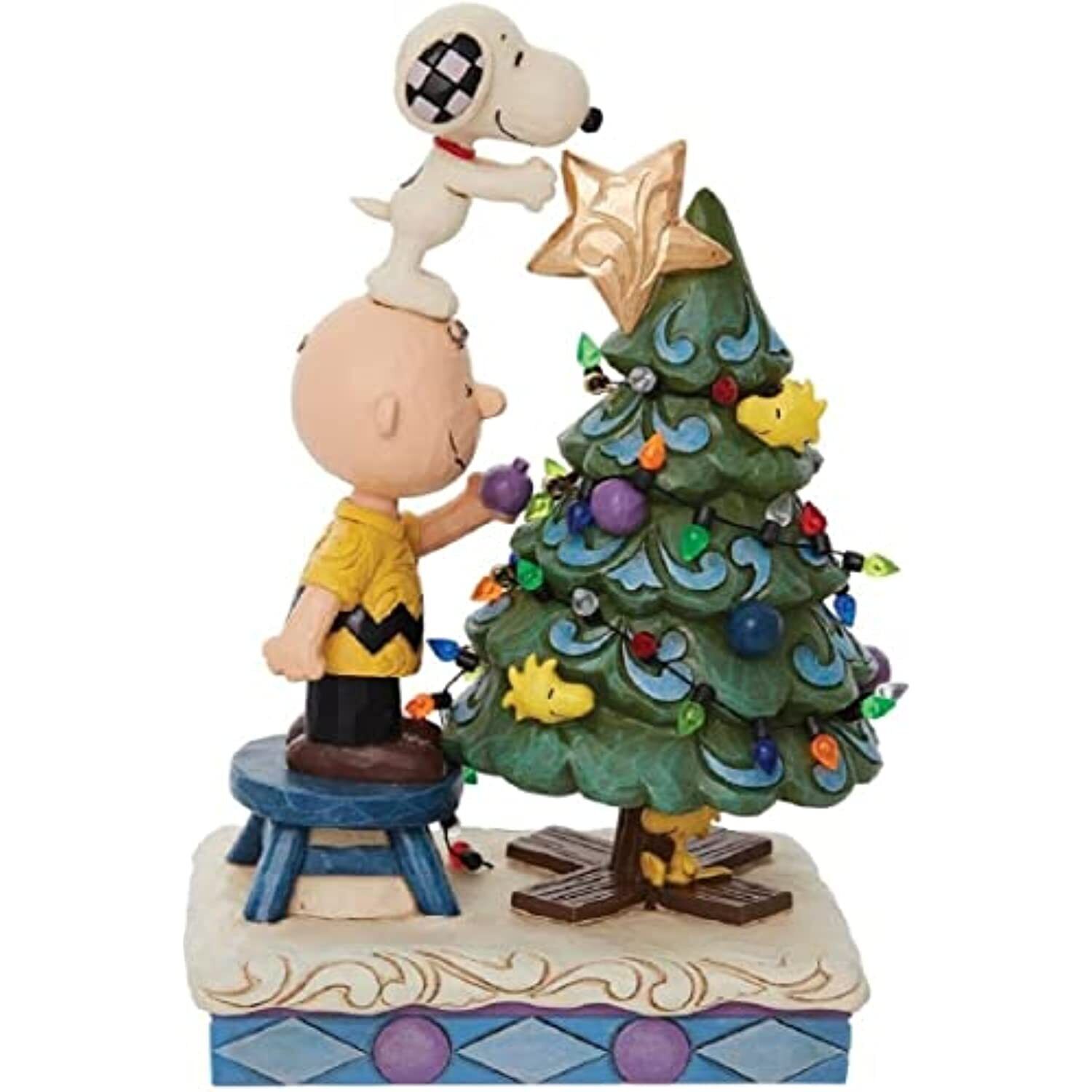 Jim Shore Peanuts Charlie Brown and Snoopy Decorating Figurine 8.4 inch 6010321