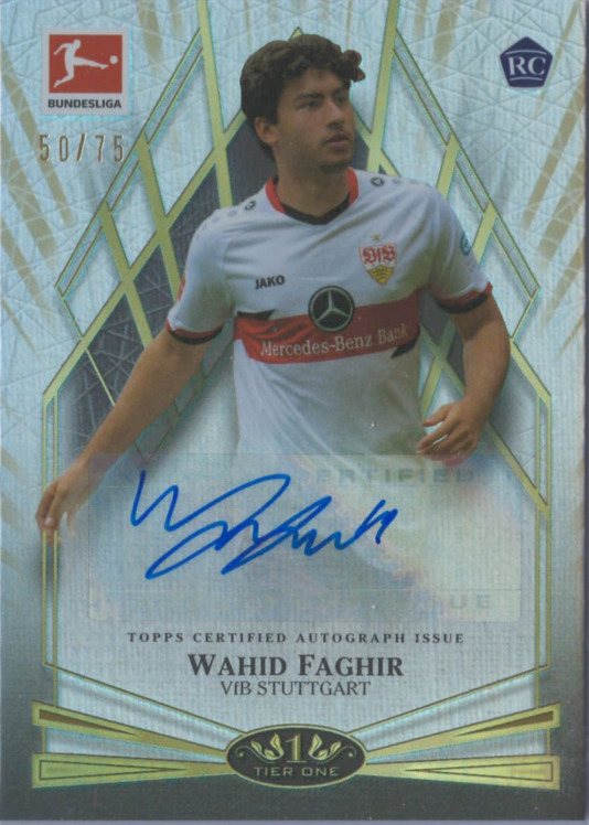 Wahid Faghir #YGA-WF 2022 Topps Tier One Bundesliga Gold Autograph /75