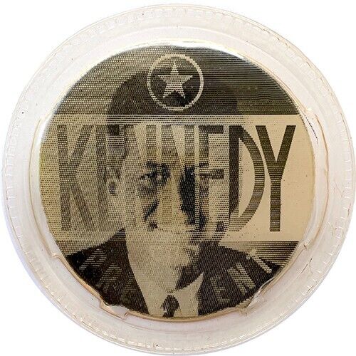 Scarce 1960 John F. KENNEDY for PRESIDENT Laminated Flasher Button
