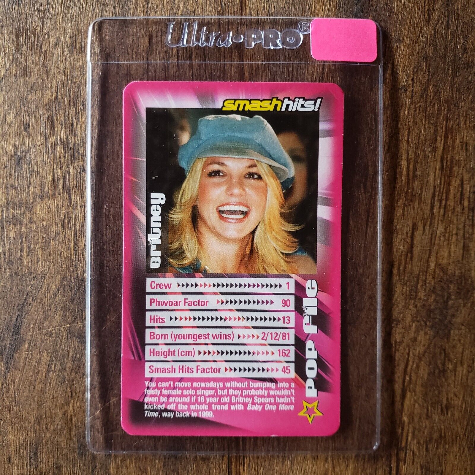 2003 Top Trumps Smash Hits Popstars 2 Britney Spears Rookie Card RC NM-MT+