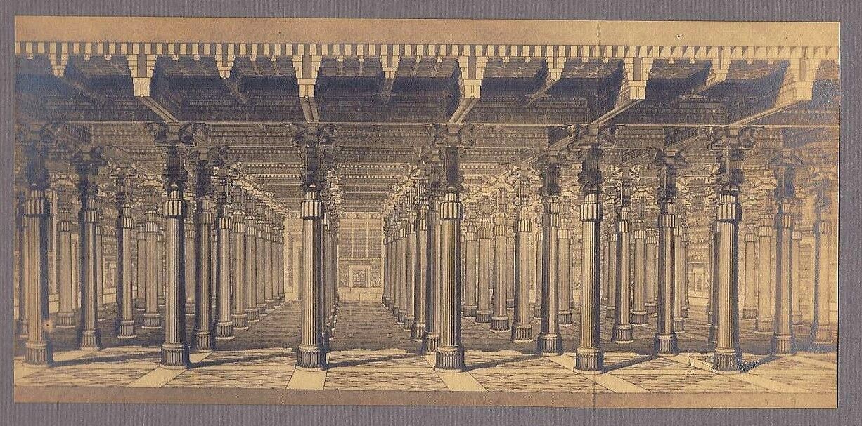 PERSEPOLIS Restoration of the palace of hundred columns mounted 1800s photo
