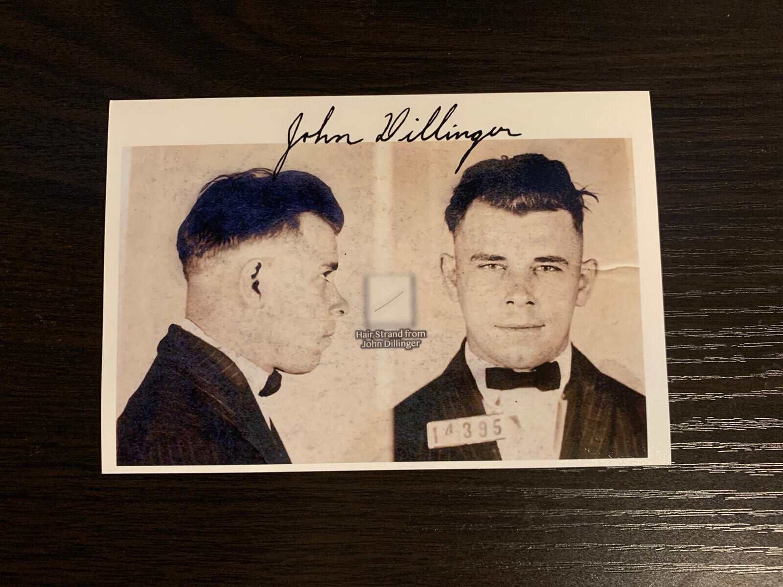 John Dillinger Hair Strand Lock Relic Collectible Mafia Gangster Americana