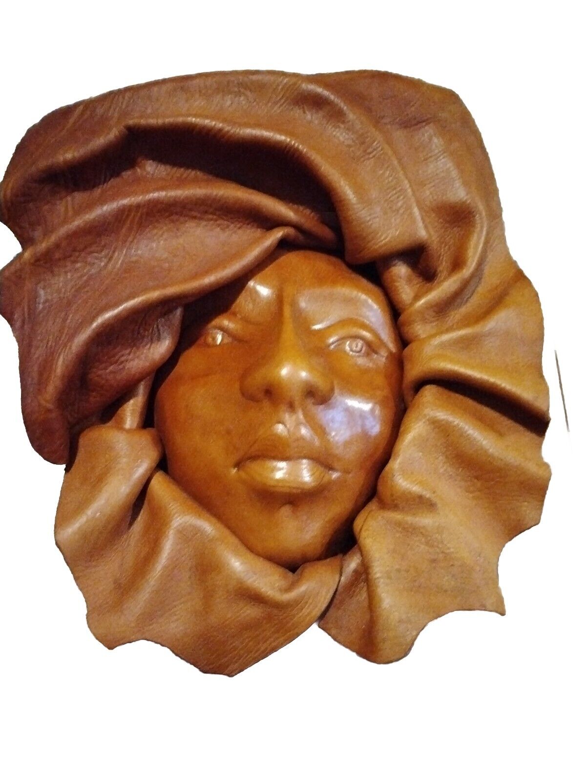 Leather African Tribal Face Mask 
