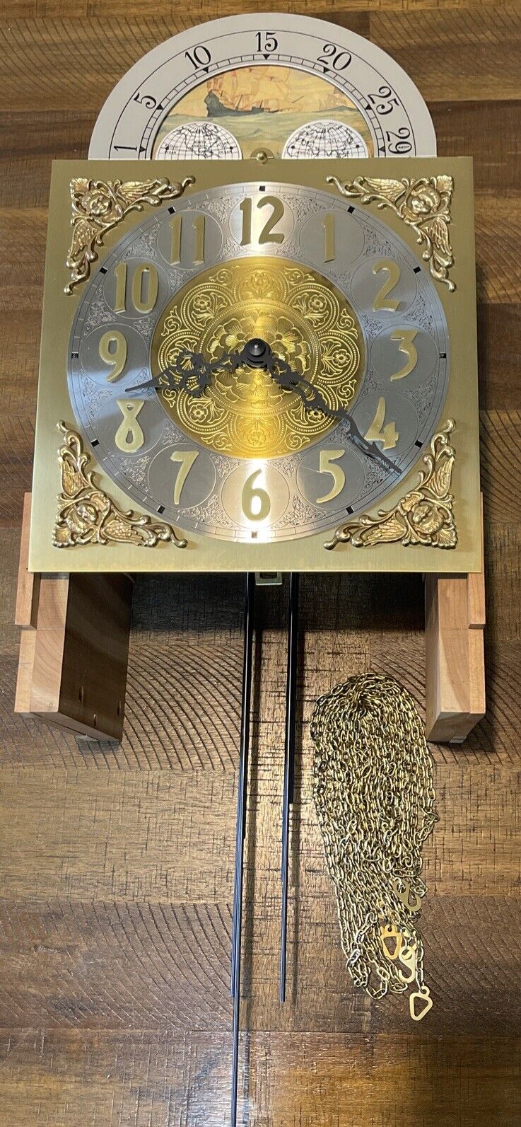 Kieninger Grandfather Clock Dial Movement Chime Block Chains  