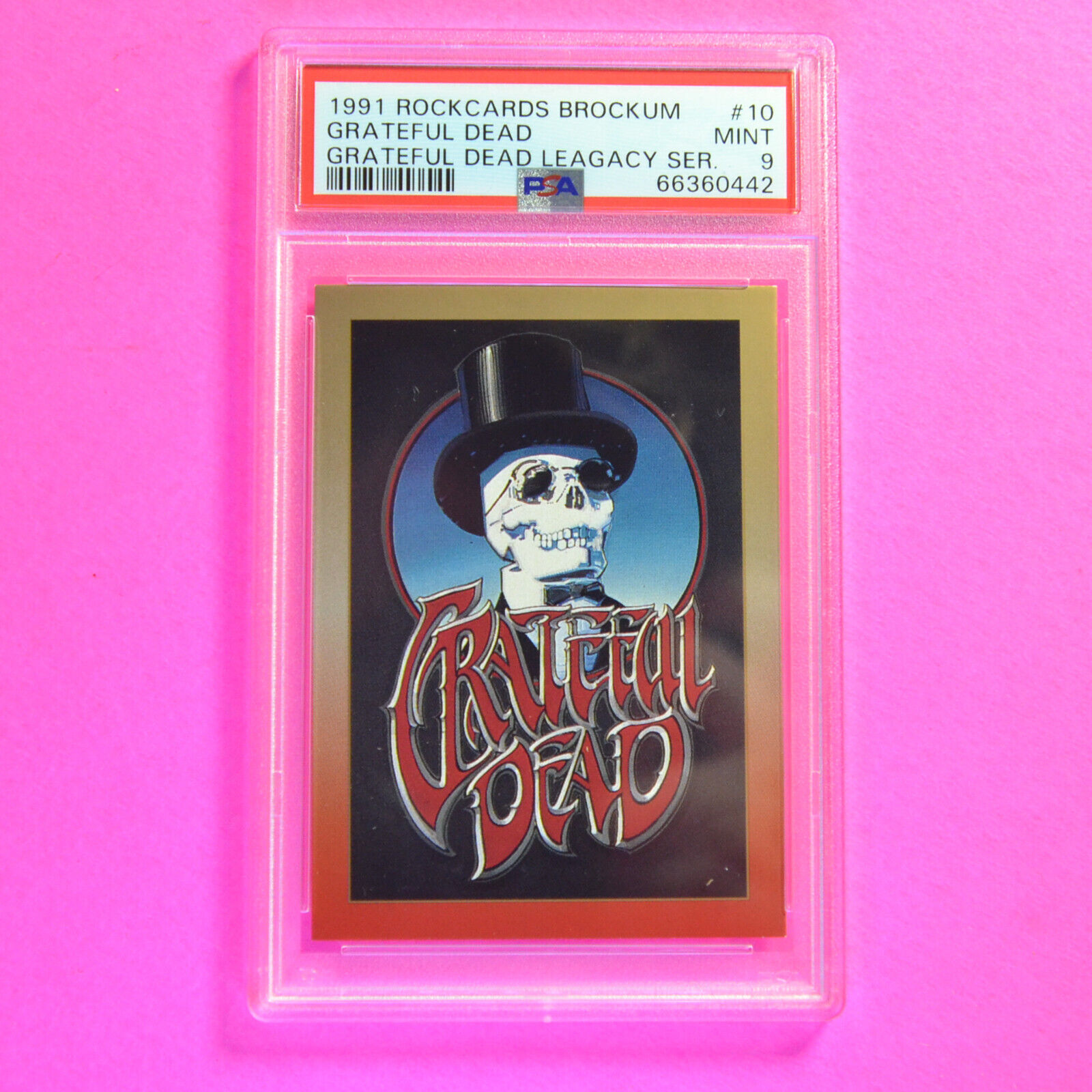 1991 RockCards Brockum Grateful Dead Legacy #10 Cover Card - PSA 9 Mint Rare