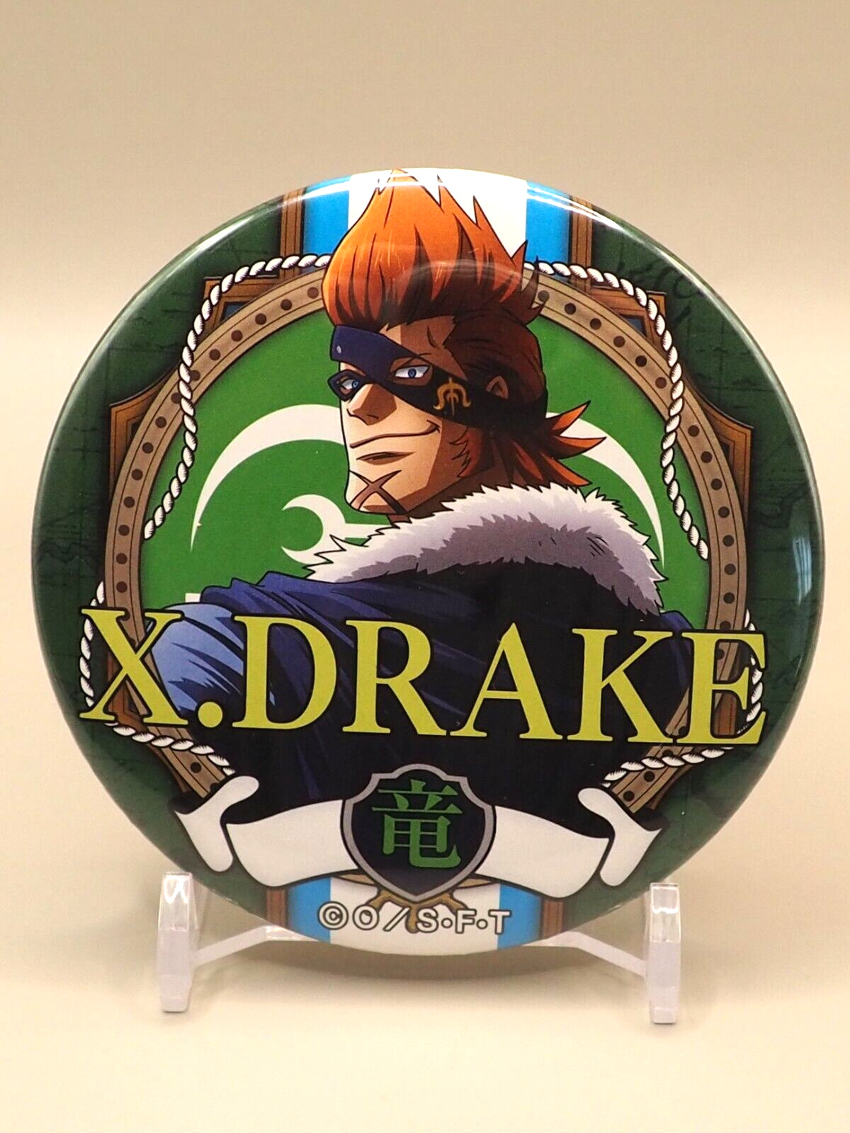 X. Drake One Piece  Mugiwara Store Limited Can Badge Japan H787