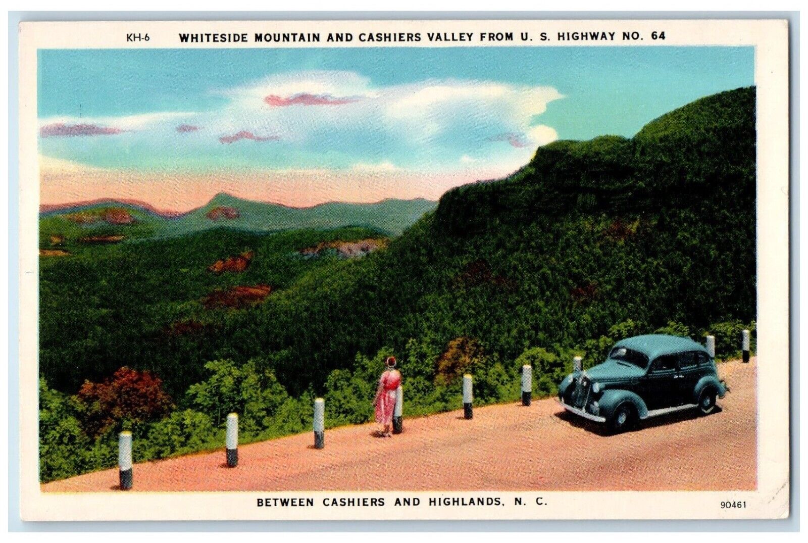 c1920 White Side Mountain & Cashiers Valley Tourists North Carolina NC Postcard
