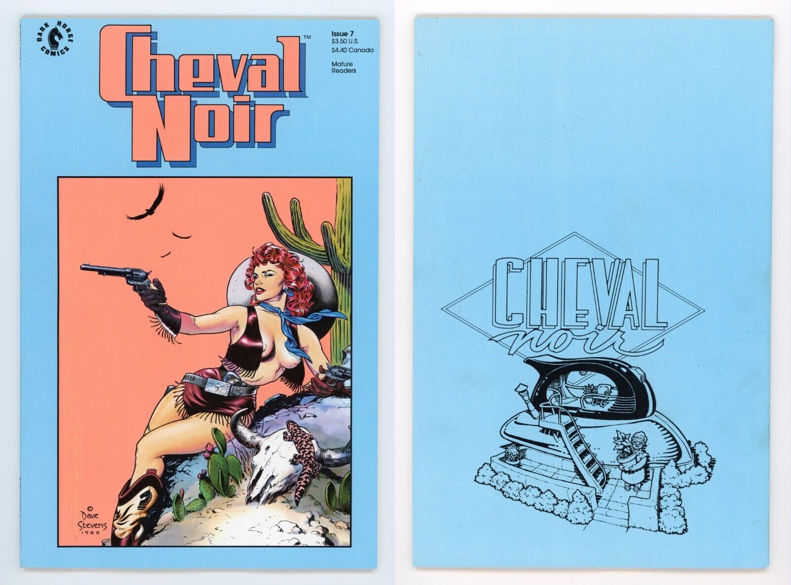 Cheval Noir #7 (VF/NM 9.0) Iconic DAVE STEVENS Cover Art GGA 1990 Dark Horse