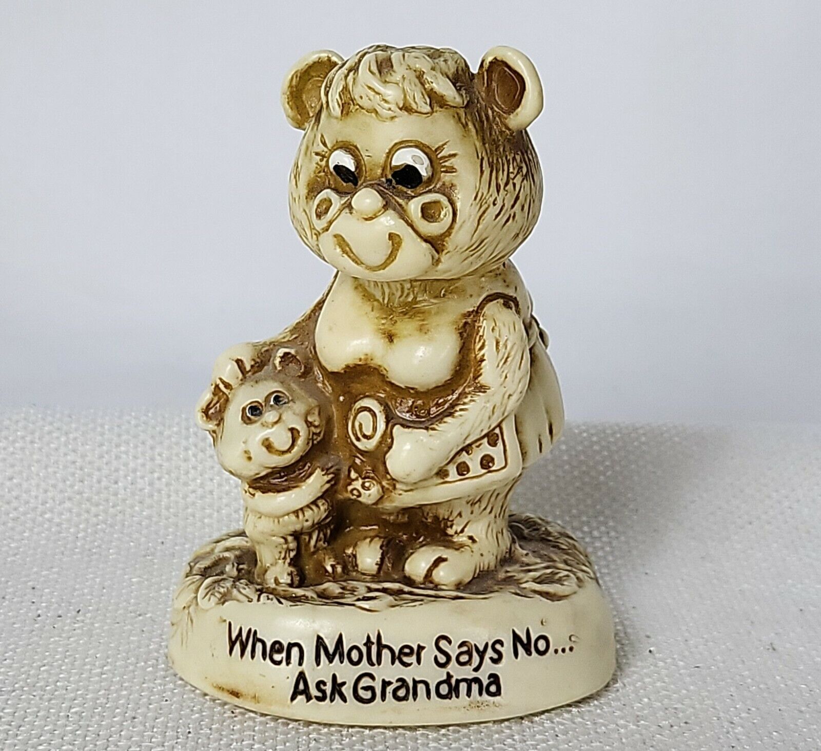 VTG 1976 Russ Berrie & Co. When Mother Says No... Ask Grandma Figurine 23068