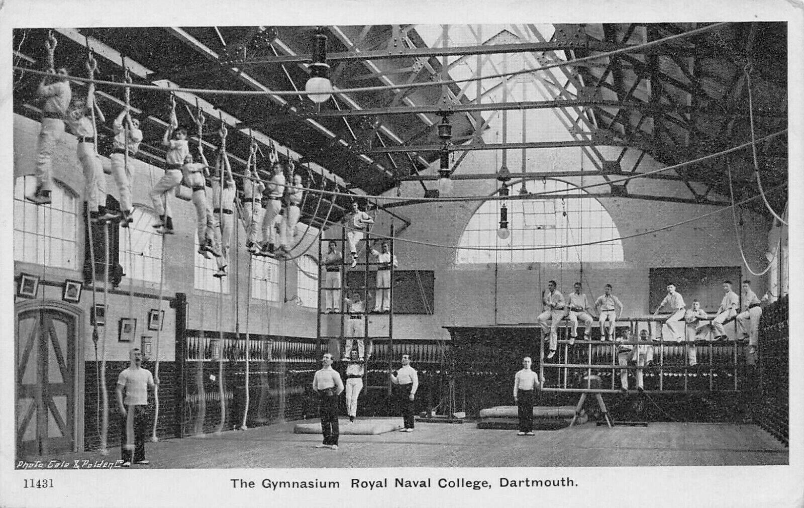 The Gymnasium, Royal Naval College, Dartmouth, England, World War I Era Postcard