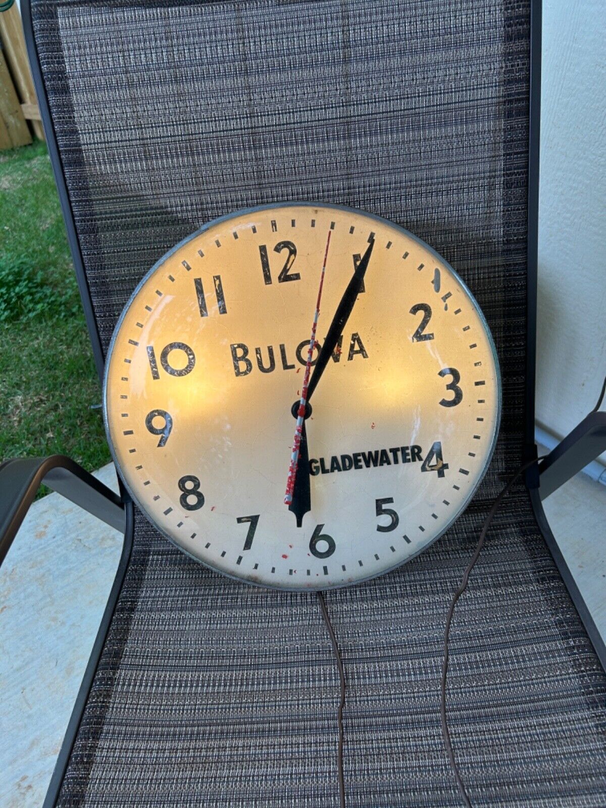 Original Advertising Pam Clock WORKS Bulova  Jewelry COMPLETE Gladewater TEXAS