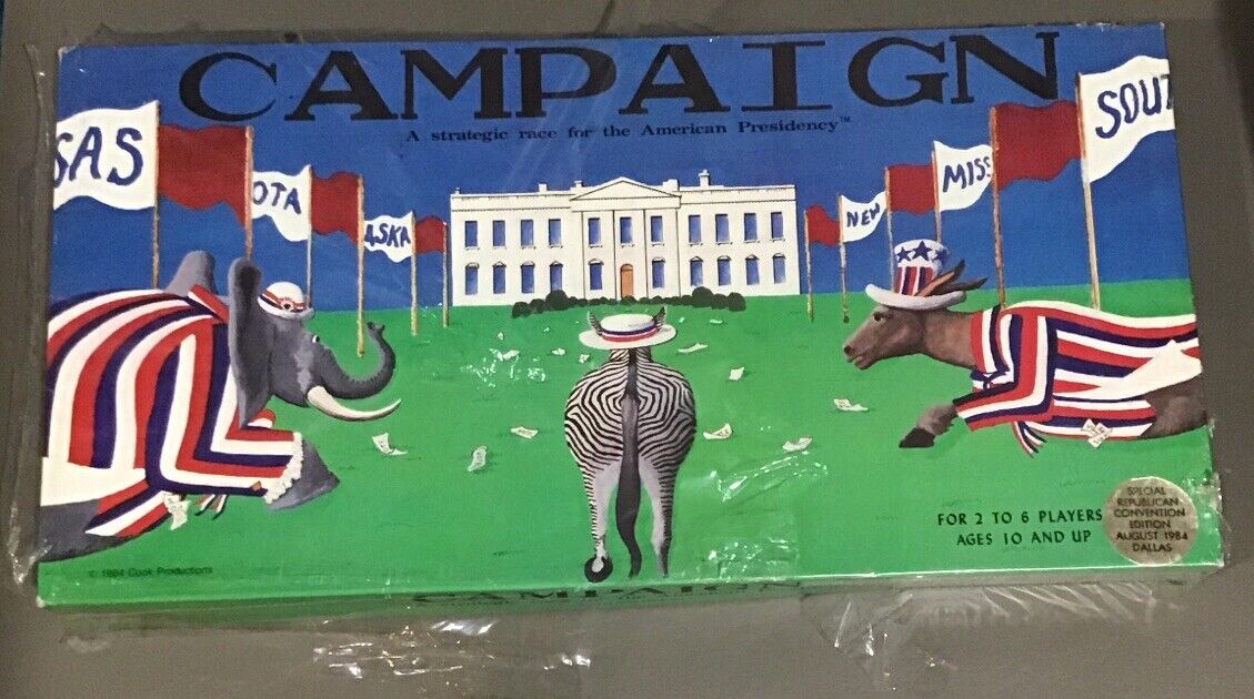 Vintage CAMPAIGN Board Game from 1984 Republican Convention Dallas 