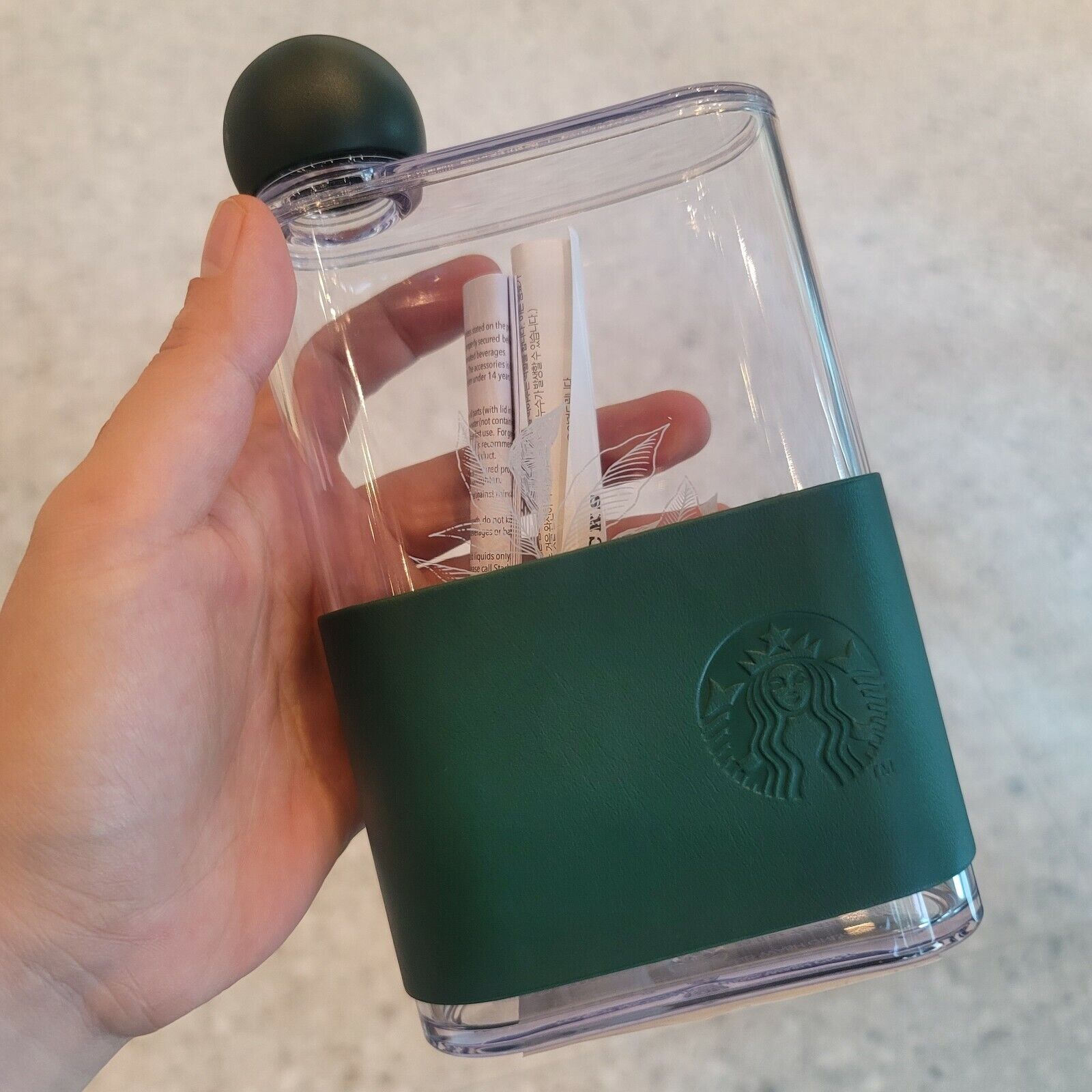 Starbucks Korea 2021 Coffee leaf sleeve waterbottle 414ml