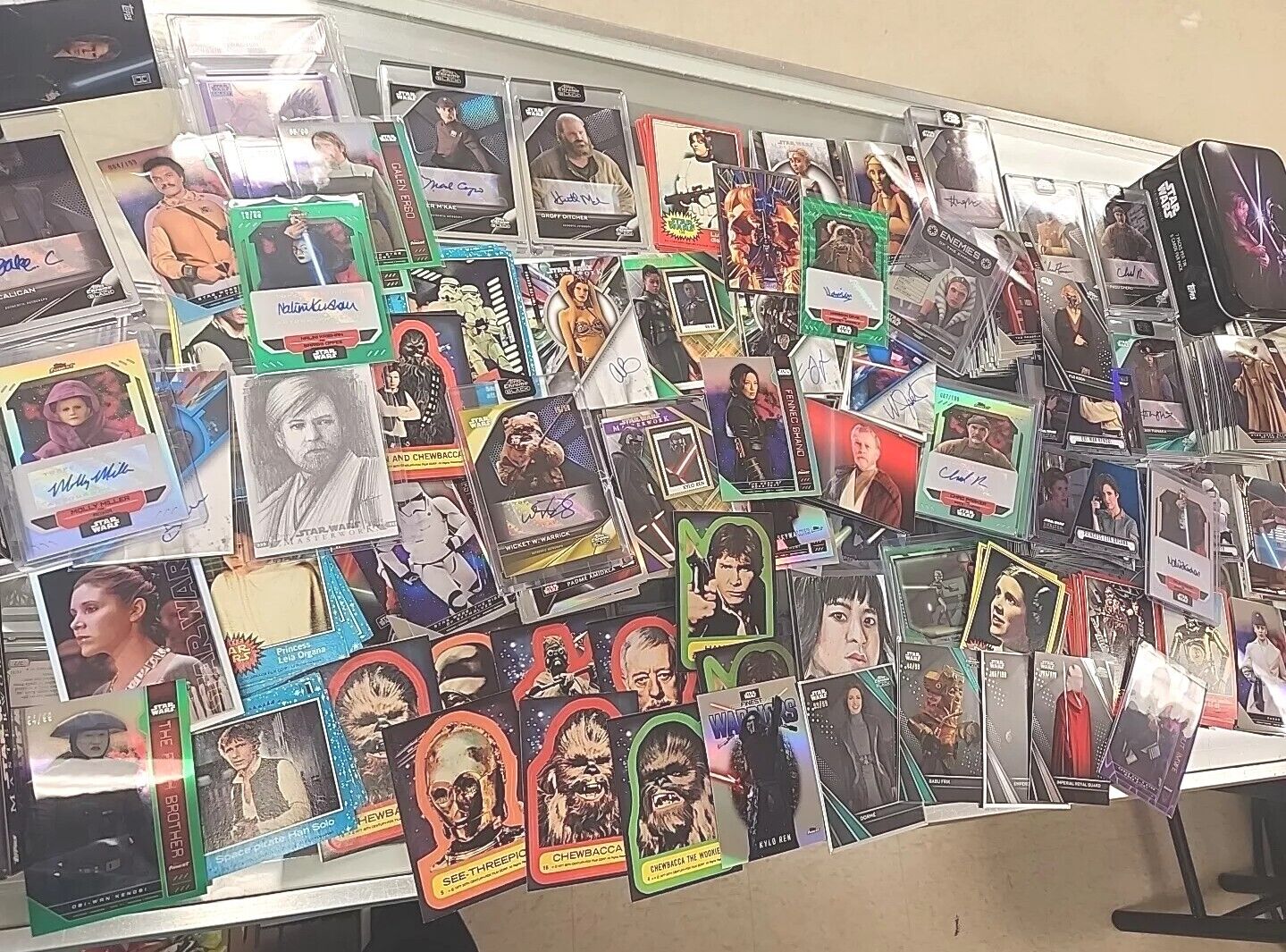 Star Wars Card Collection Lot Autos , Refractors, Numbered & More Vintage To New