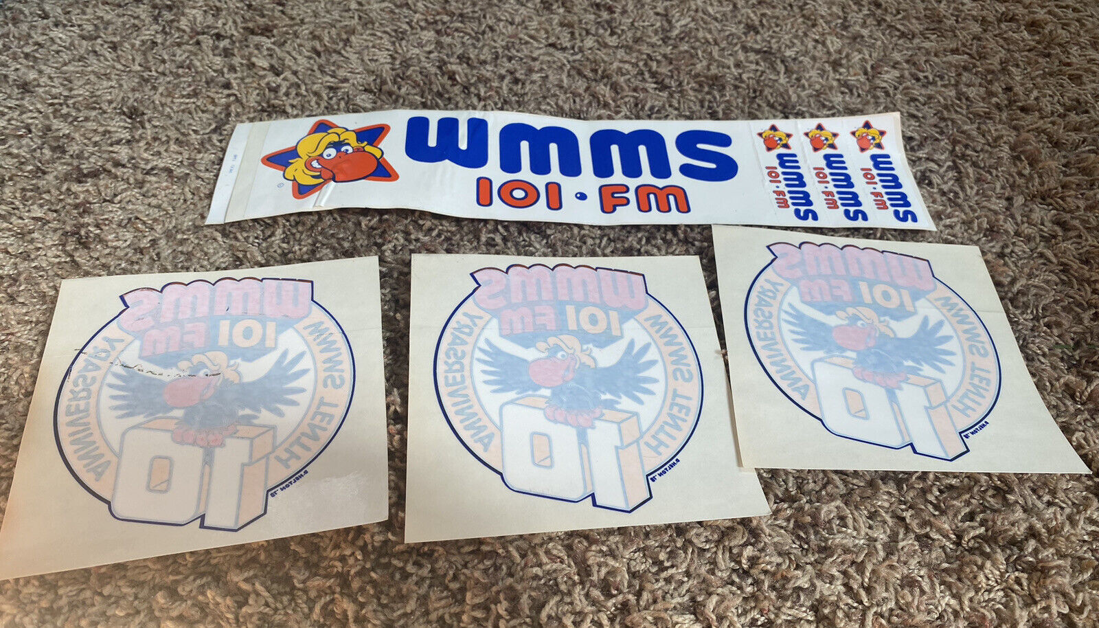 Vintage Cleveland Ohio Rock Radio WMMS 101 FM Buzzard Bumper Stickers