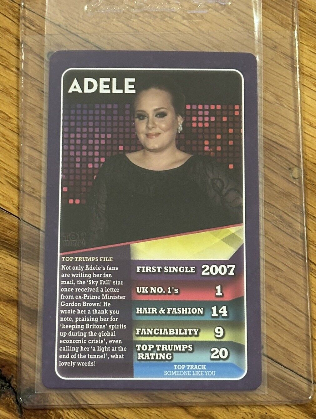 2015 Top Trumps Popstars Adele Rookie Card Gem Mint Set Break RC