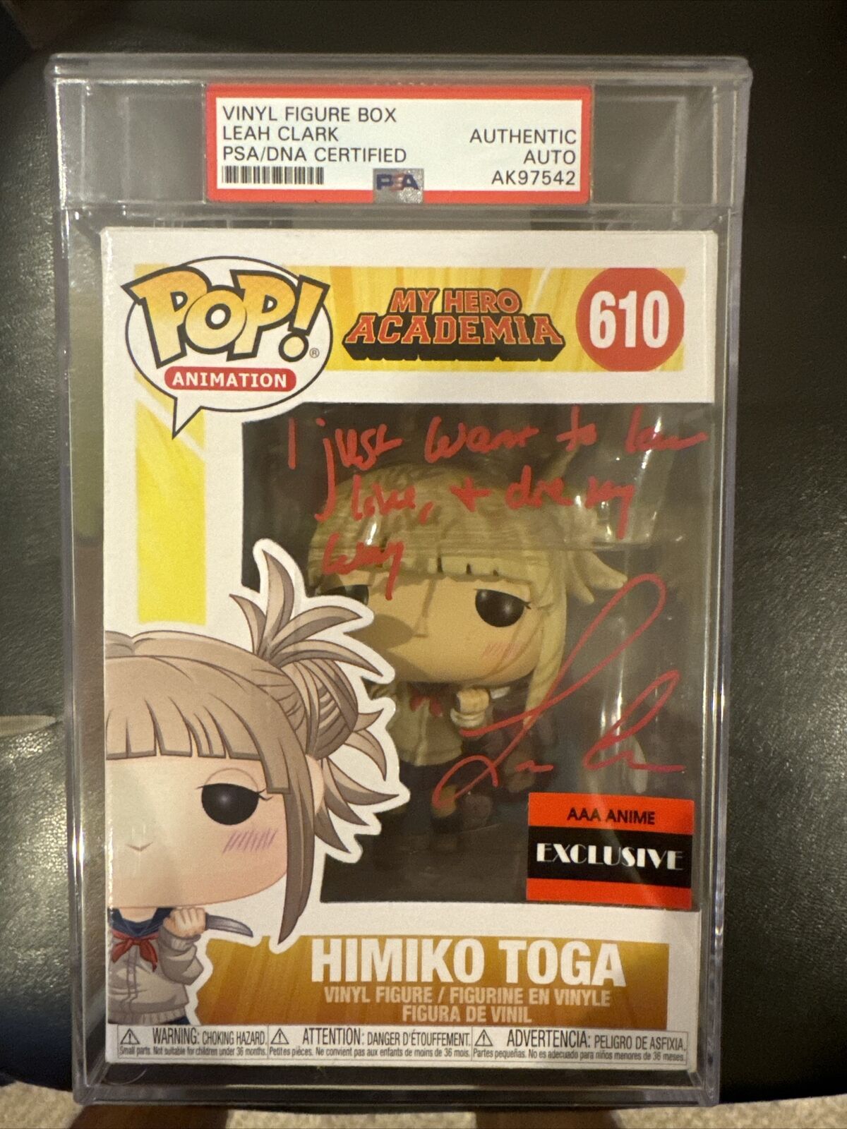 Himiko Toga Funko Pop 610 My Hero Academia Signed (ENCAPSULATED)