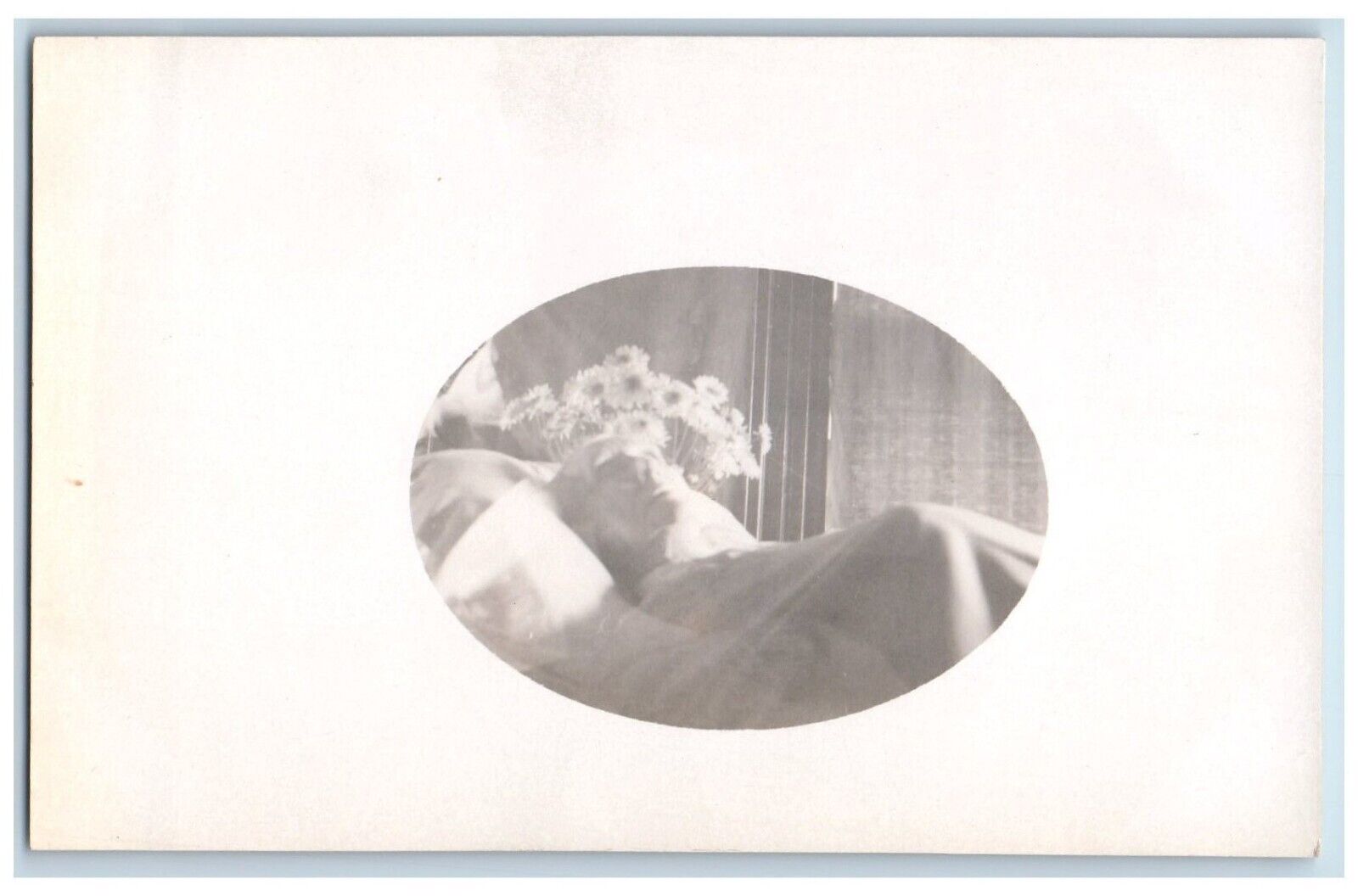1914 Post Mortem Death Funeral Flowers East Orange NY RPPC Photo Postcard