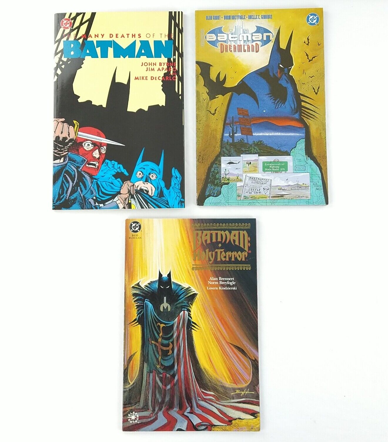Batman TPB Lot The Many Deaths of Batman, Dreamland, Holy Terror 1991 DC Comics
