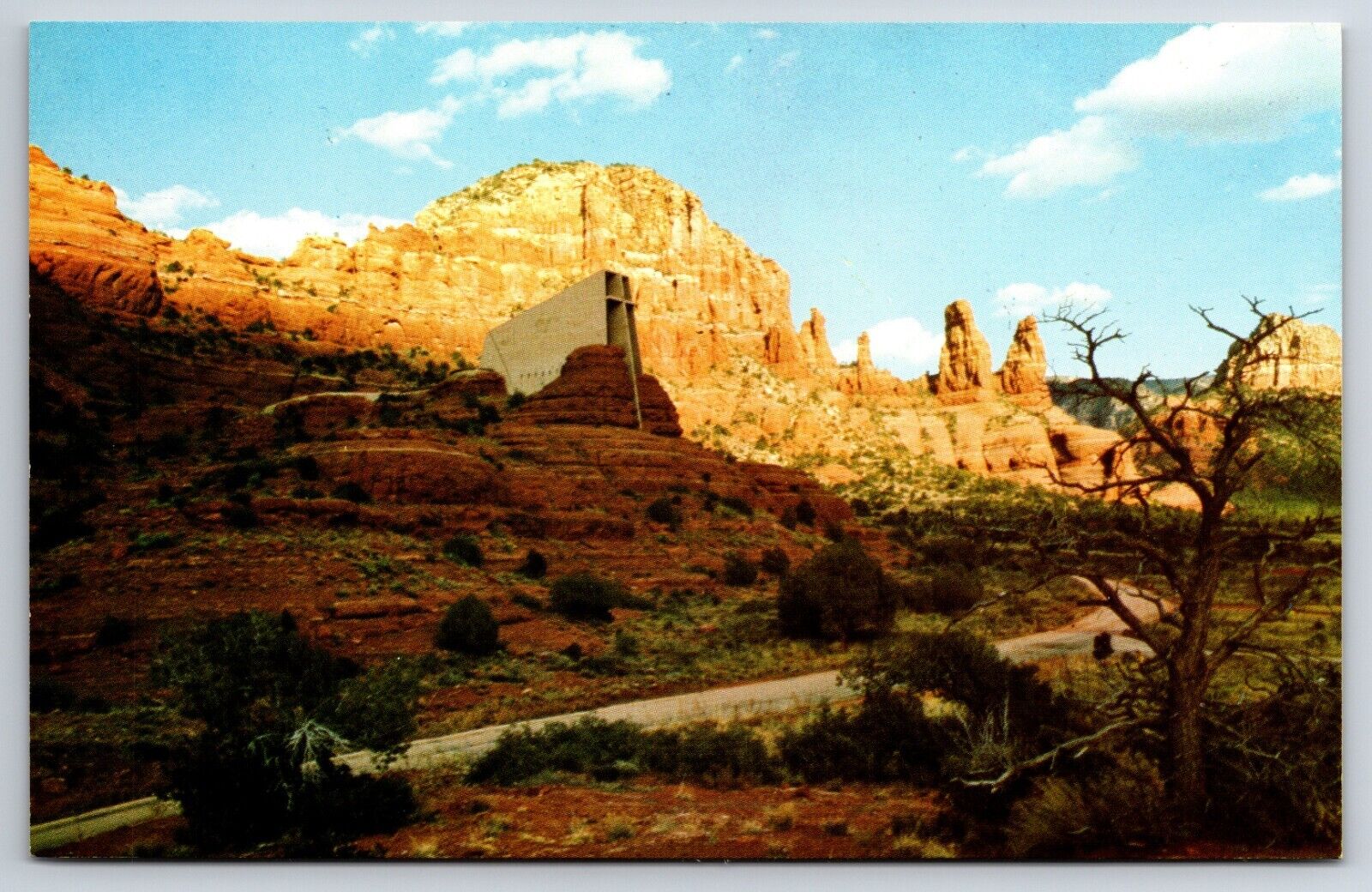 Madonna Rock Sedona Arizona Chapel Of The Holy Cross BRADSHAW Chrome Postcard