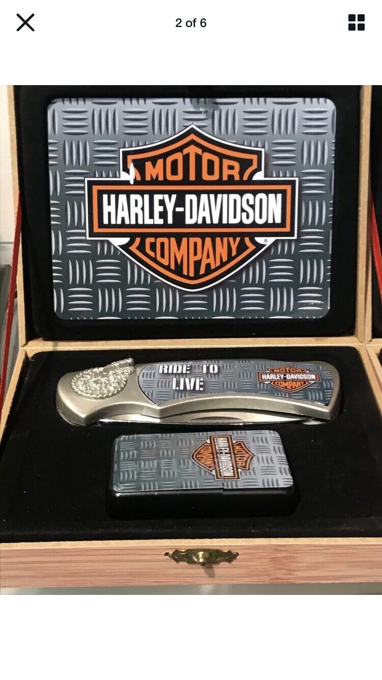 Harley Davidson Collector Set -knife, lighter and box nice gift