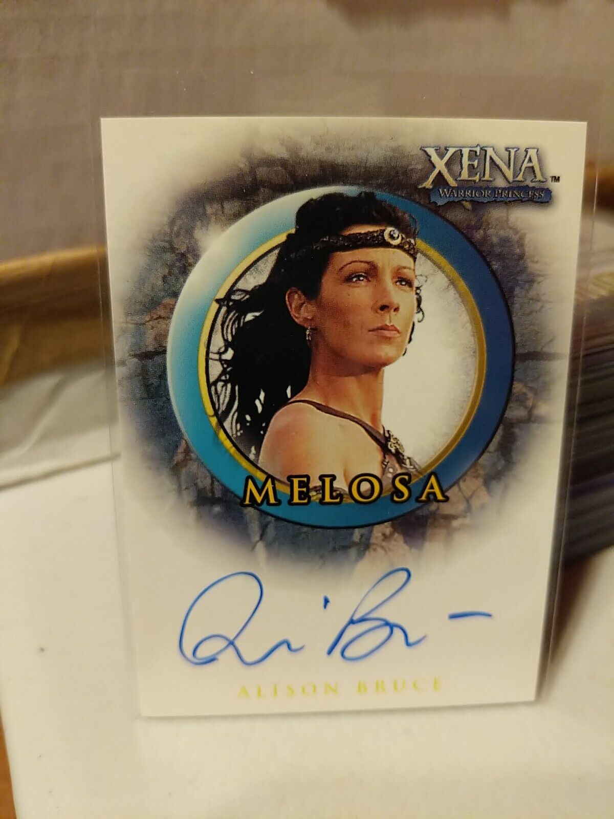 2002 Xena Beauty And Brawn Alison Bruce A24 Autograph Card as Melosa NM 