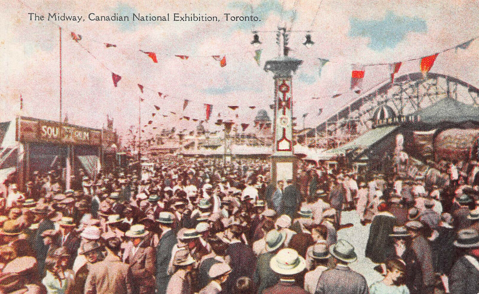 Midway, Canadian National Exhibition, Toronto, Canada, Early Postcard, Unused 