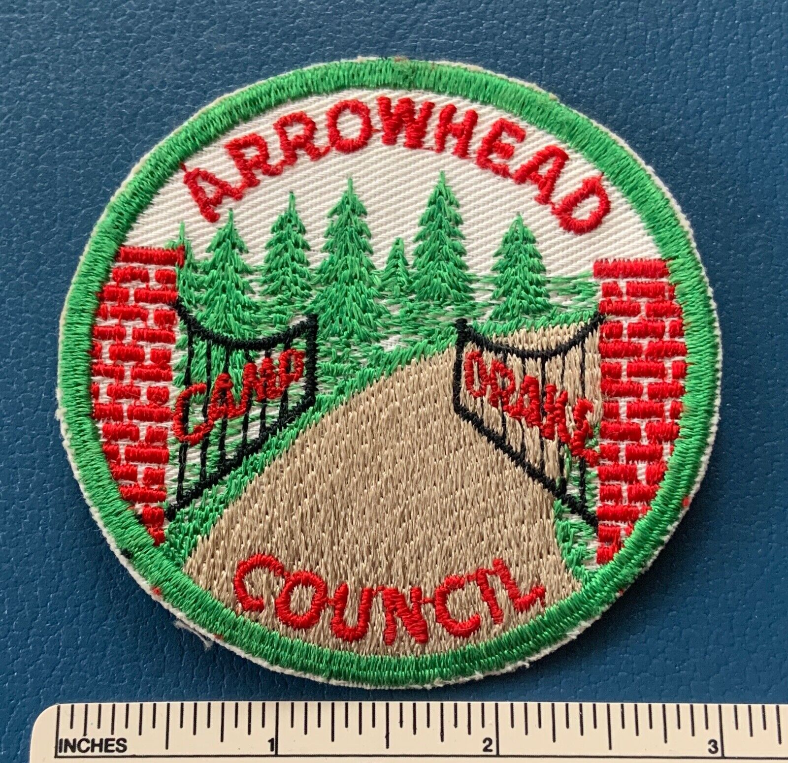 Vintage 1950s CAMP DRAKE Arrowhead Council Boy Scout Camper PATCH BSA CE Badge